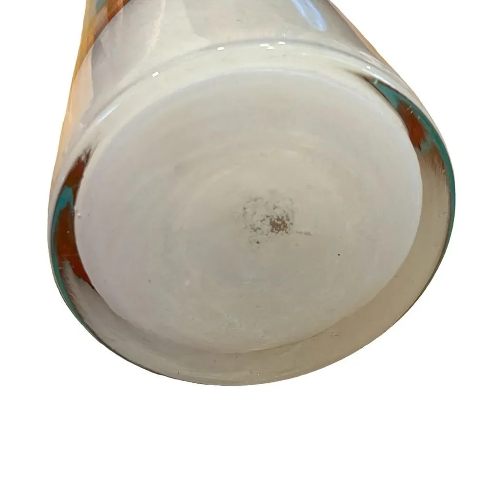 Cyan Design Medium Turquoise Cream & Brown Vase